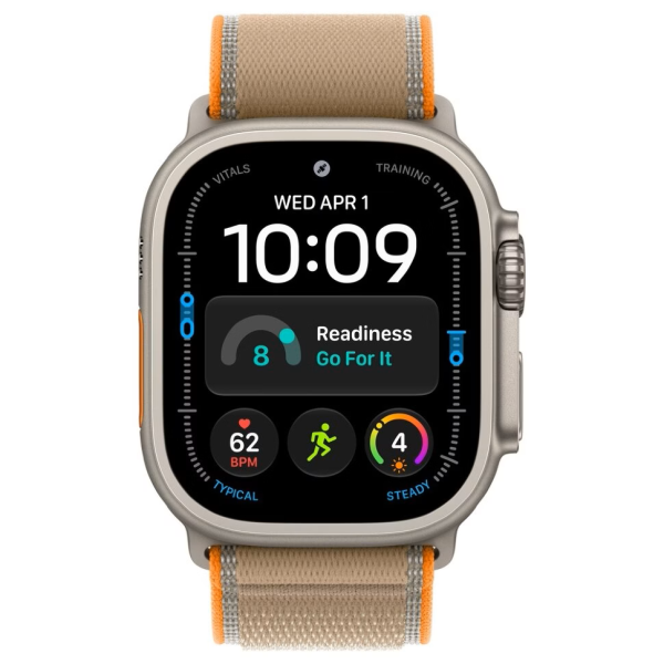 Apple Watch Series Ultra 4 49mm Natural Titanium Case with Sand Trail Loop S/M